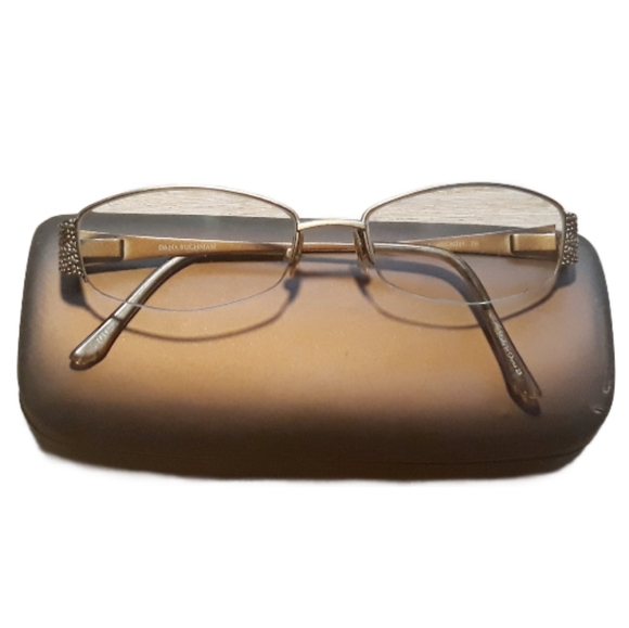 Dana Buchman Arcadia BR 53-17-138 Semi Rimless Eyeglasses Frames - Gold - Picture 15 of 15